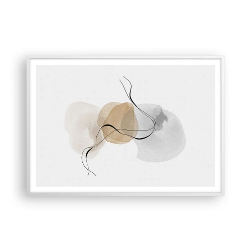Plakat w białej ramie - Powietrzne paciorki - 100x70 cm