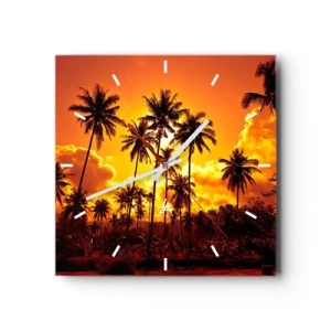 Zegar ścienny - Płoną góry, płoną lasy - 40x40 cm