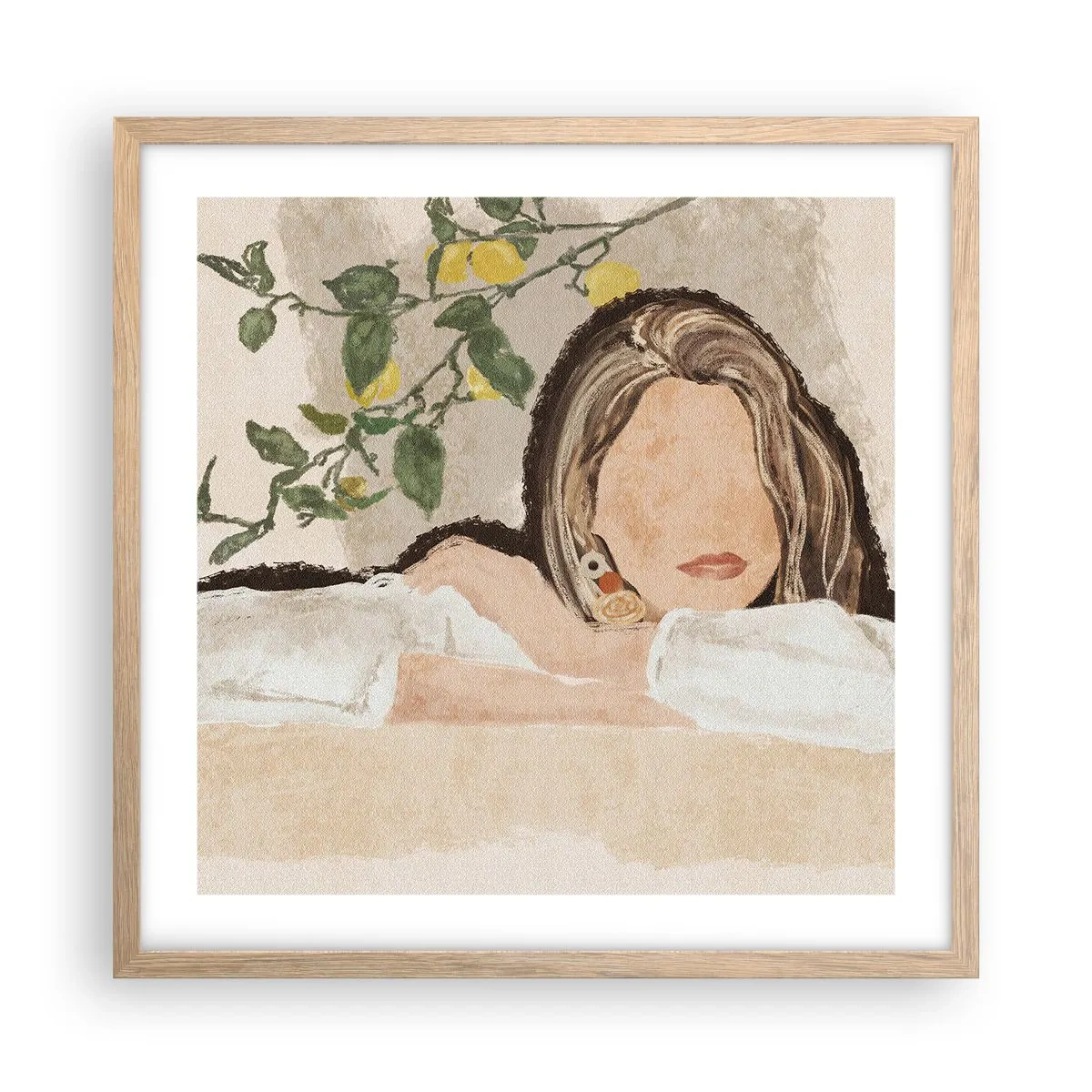 Plakat w ramie jasny dąb - Piękność południa - 50x50 cm