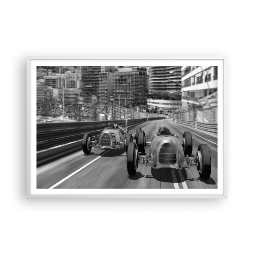 Plakat w białej ramie - Dawno temu w Monte Carlo - 100x70 cm