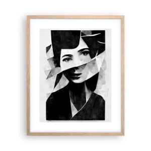 Plakat w ramie jasny dąb - Naprawdę jaka jesteś… - 40x50 cm