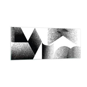 Obraz na szkle - Kąty i owale - 100x40 cm