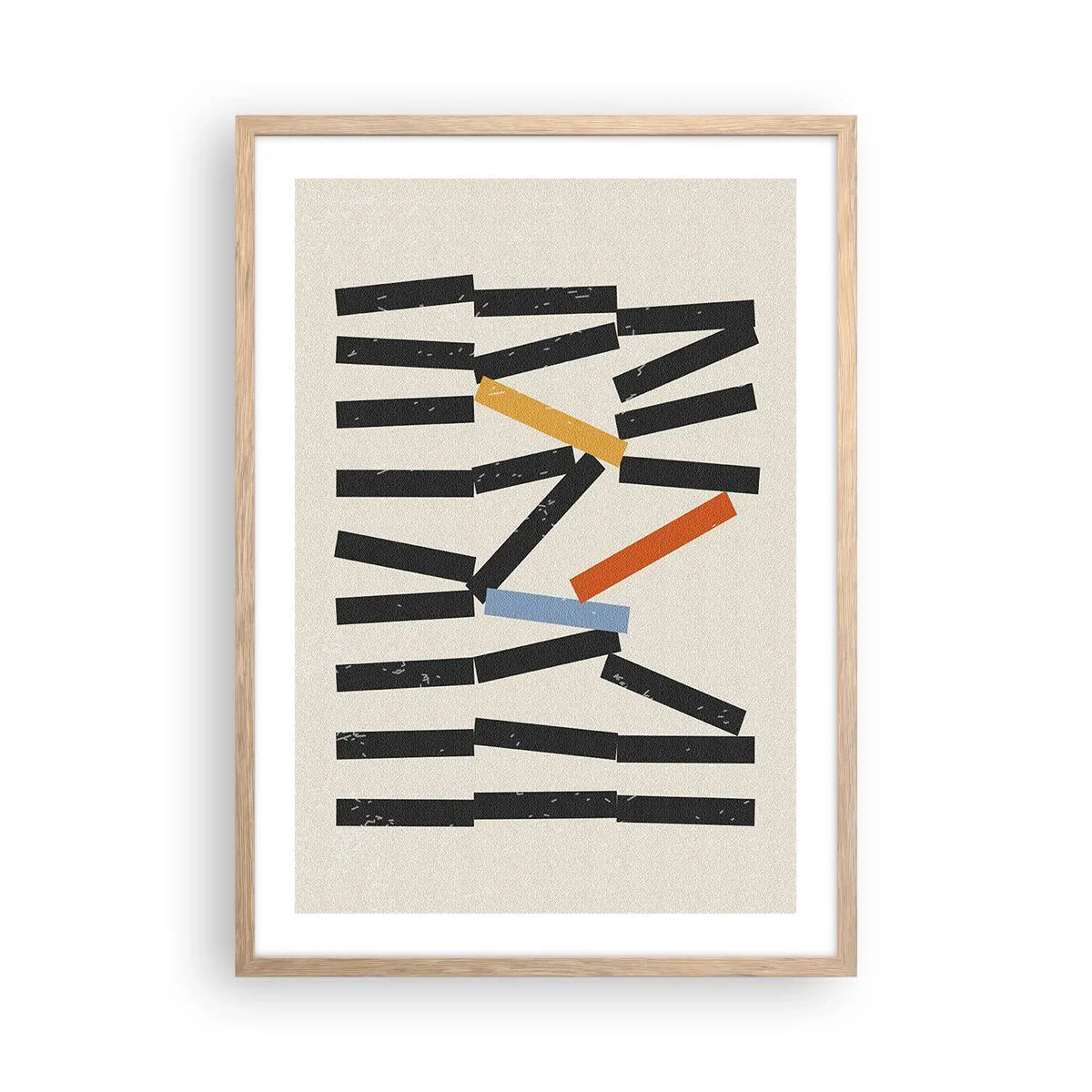 Plakat w ramie jasny dąb - Domino – kompozycja - 50x70 cm