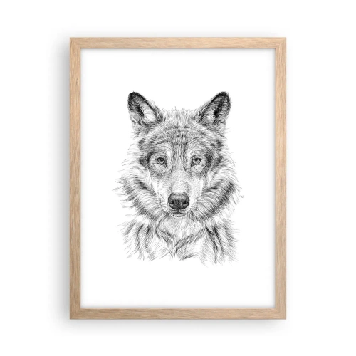 Plakat w ramie jasny dąb - Urodzony przywódca - 30x40 cm