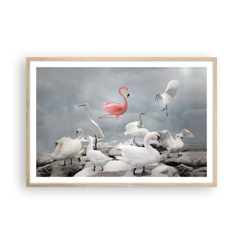 Plakat w ramie jasny dąb - Skąd się tu wziąłem? - 91x61 cm