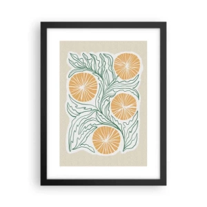Plakat w czarnej ramie - Etnicznie z nutą abstrakcji - 30x40 cm