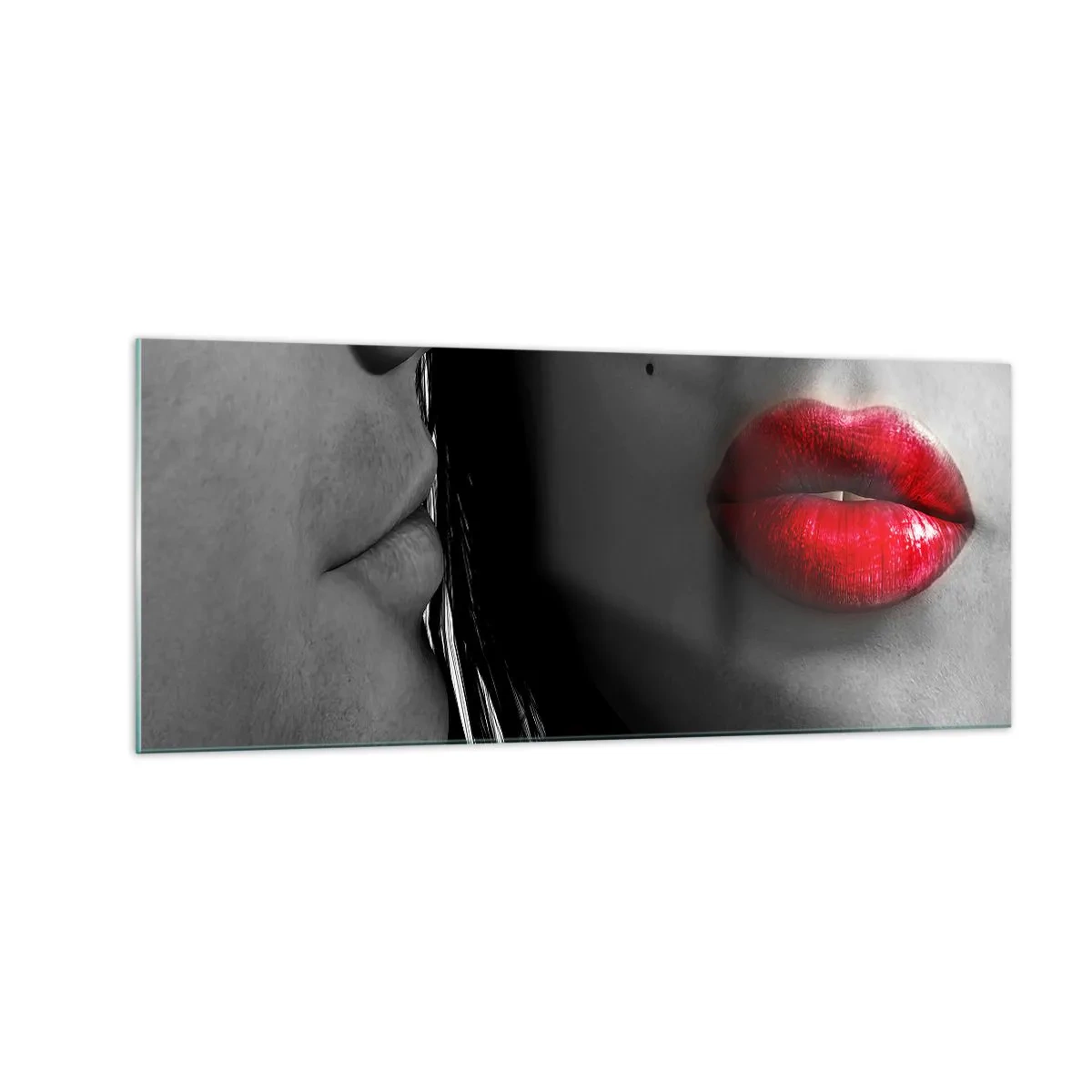 Obraz na szkle - Twarz przy twarzy - 100x40 cm