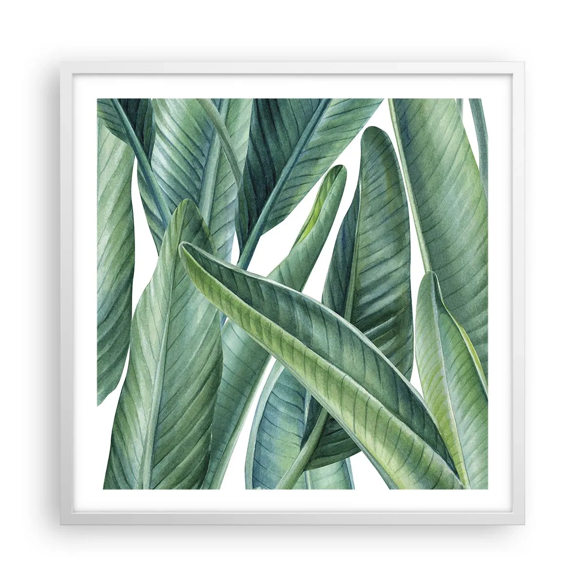 Plakat w białej ramie - Zieleń sama w sobie - 60x60 cm