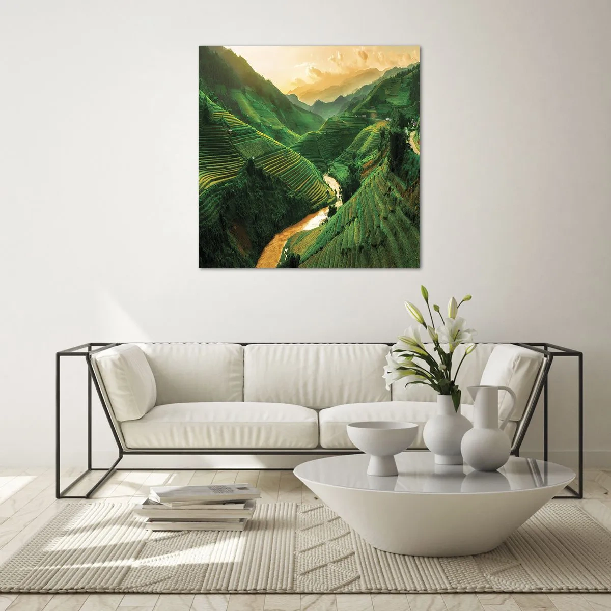 Obraz na szkle - Wietnamska dolina - 50x50 cm