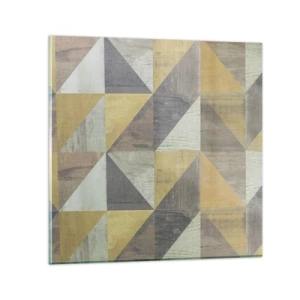 Obraz na szkle - Pod kątem trójkąta - 30x30 cm