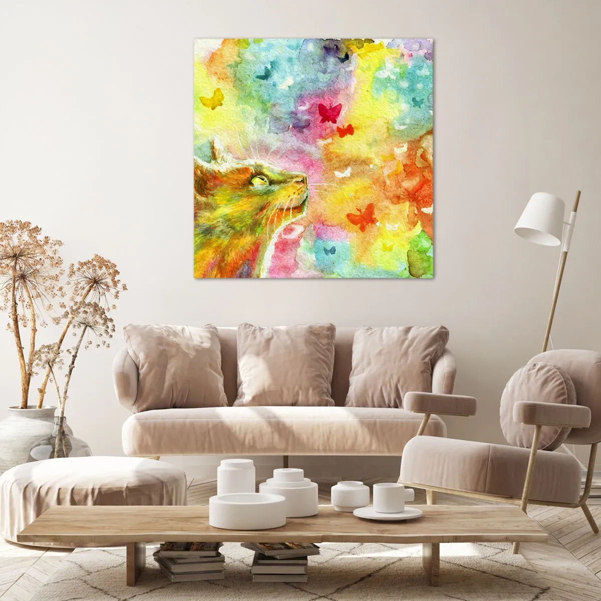 Obraz na płótnie - Baju-baju w kocim raju - 50x50 cm