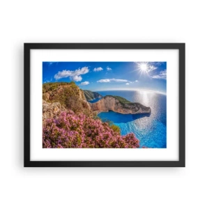 Plakat w czarnej ramie - Moje wielkie greckie wakacje - 40x30 cm