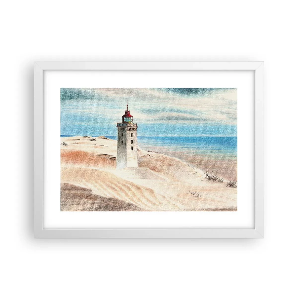 Plakat w białej ramie - Zawsze wpatrzona w morze - 40x30 cm