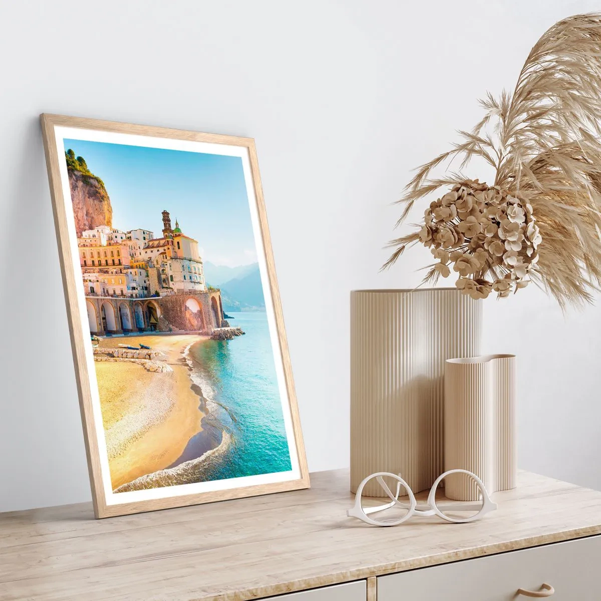 Plakat w ramie jasny dąb - Miasto niebywałe - 70x100 cm