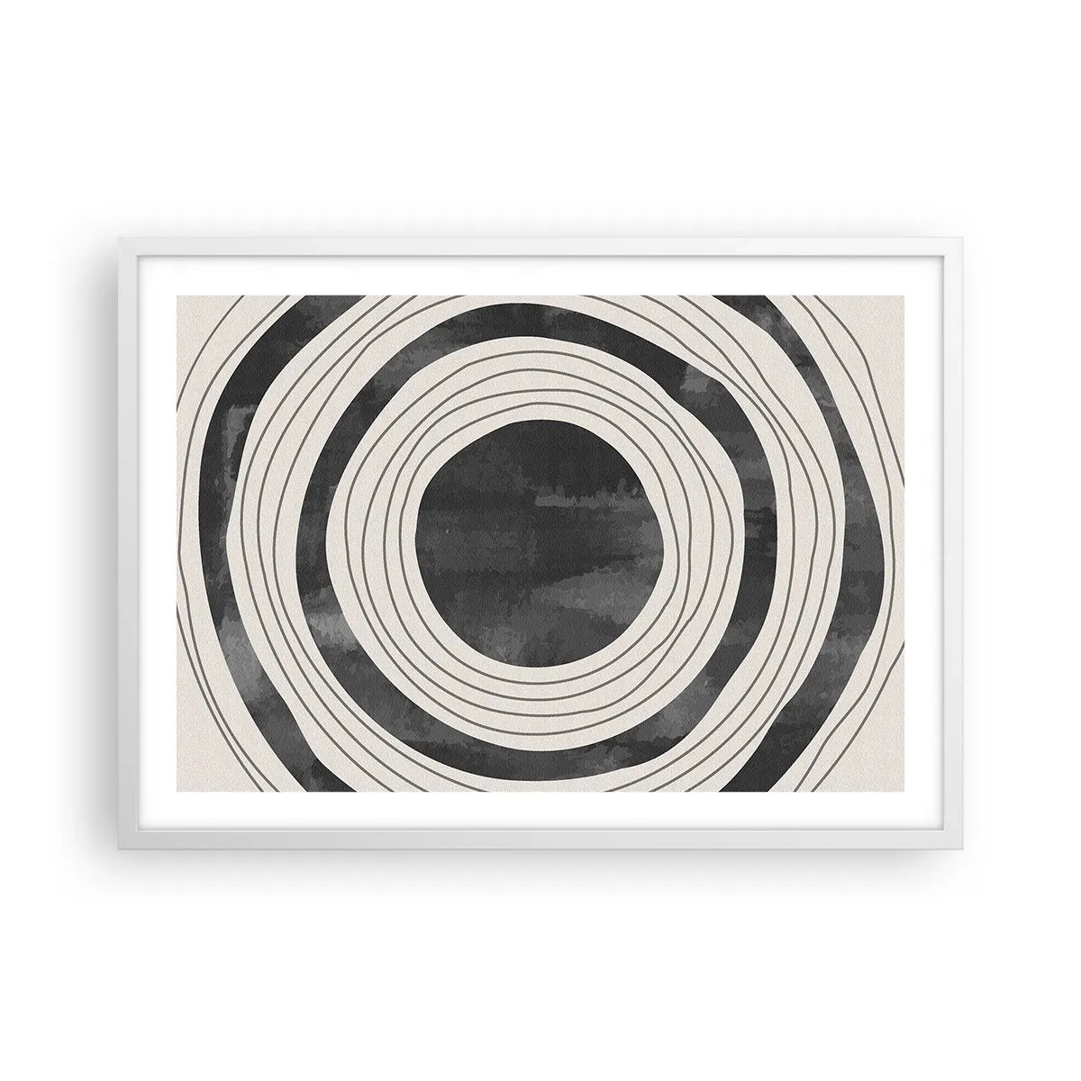 Plakat w białej ramie - W samo sedno - 70x50 cm