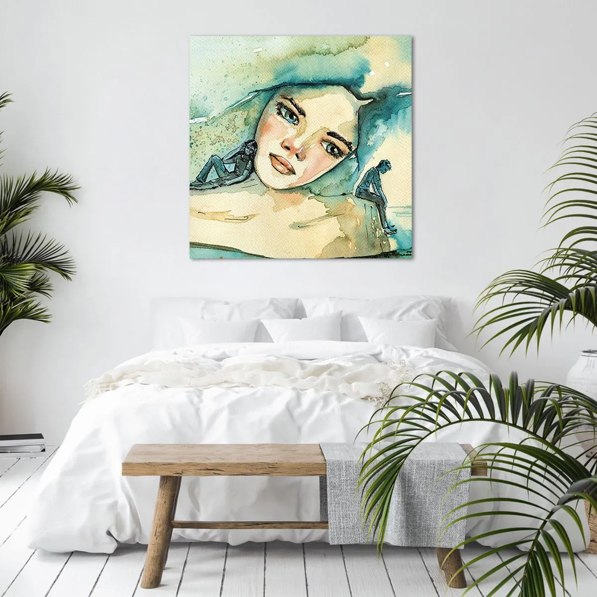 Obraz na płótnie - Am I blue? - 70x70 cm