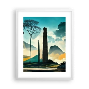 Plakat w białej ramie - Wciąż wyżej i wyżej - 40x50 cm