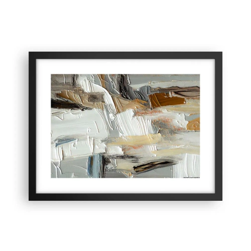 Plakat w czarnej ramie - Barwne nawarstwienia - 40x30 cm