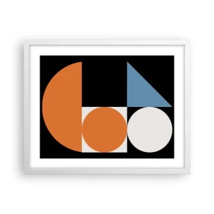 Plakat w białej ramie - Układ figurowy - 50x40 cm