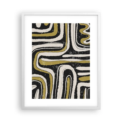 Plakat w białej ramie - Kompozycja: trakty i zaułki - 40x50 cm