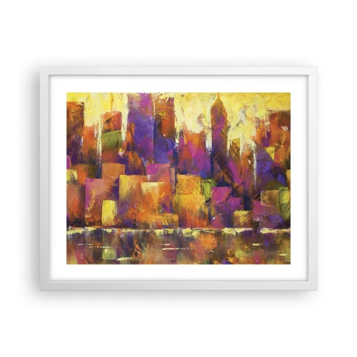 Plakat w białej ramie - Kompozycja metropolitalna - 50x40 cm