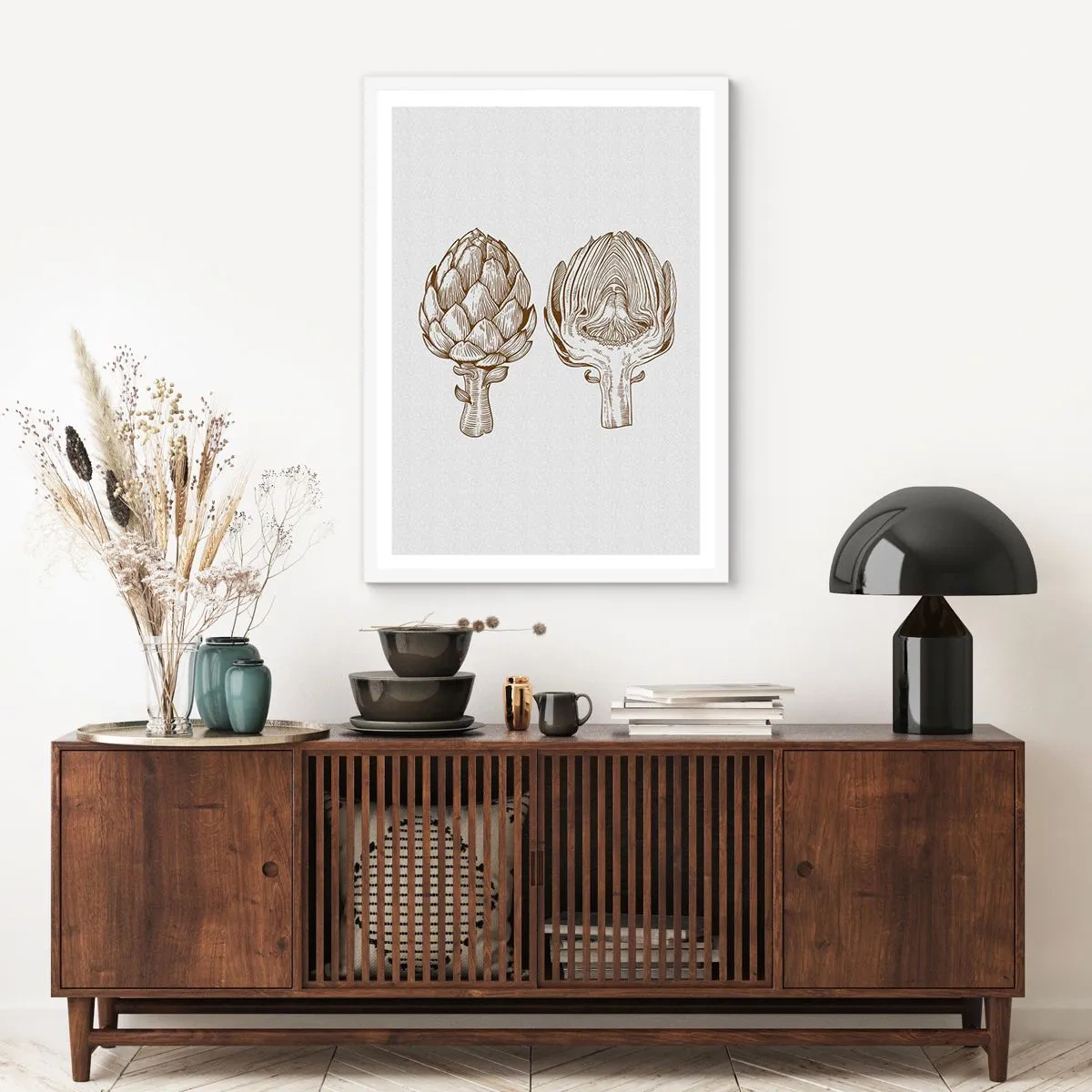 Plakat w białej ramie - Lekcja anatomii - 61x91 cm