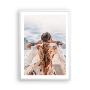 Plakat w białej ramie - W drodze ku szczęściu - 50x70 cm