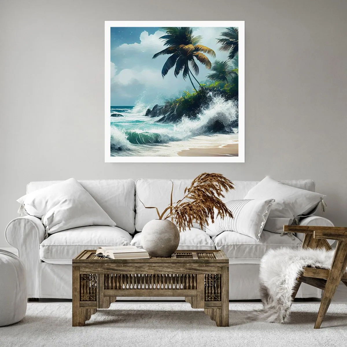 Plakat - Na tropikalnym brzegu - 40x40 cm