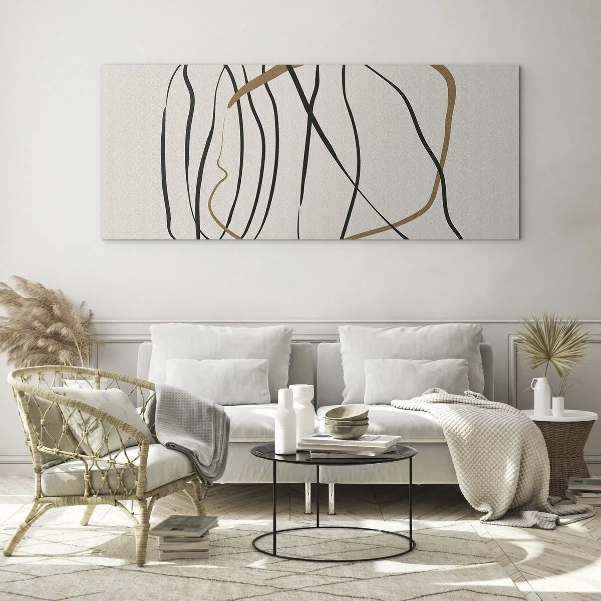 Obraz na szkle - Kompozycja – taniec opętaniec - 100x40 cm