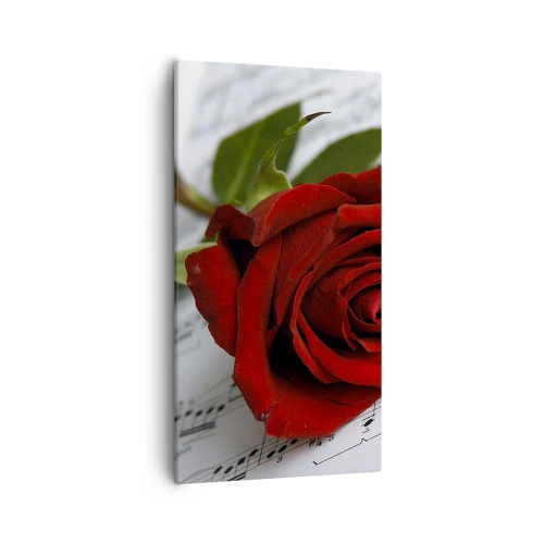 Obraz na płótnie - Muzyka uczuć w szkarłacie - 55x100 cm