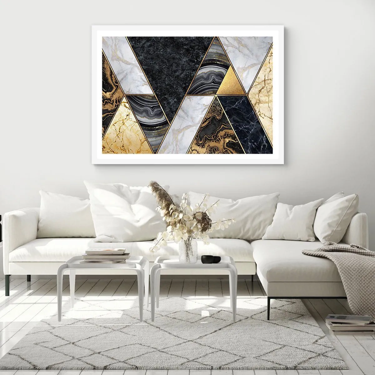 Plakat w białej ramie - Kamień przy kamieniu - 91x61 cm