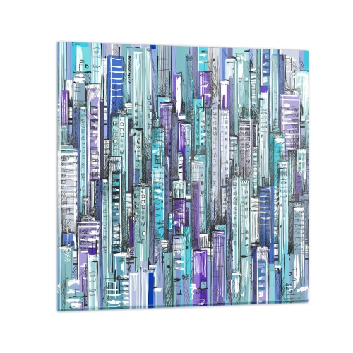 Obraz na szkle - Pobłękitniałe od nieba - 60x60 cm