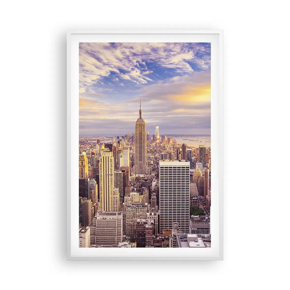 Plakat w białej ramie - Sięgnąć samych chmur - 61x91 cm