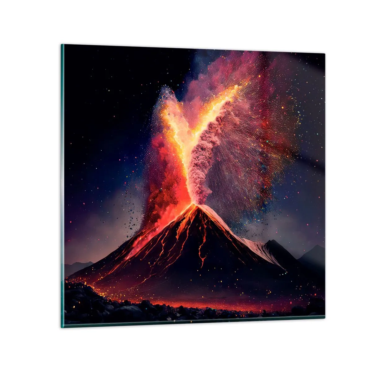 Obraz na szkle - Piękno i groza - 70x70 cm