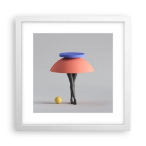 Plakat w białej ramie - Kompozycja surrealistyczna - 30x30 cm