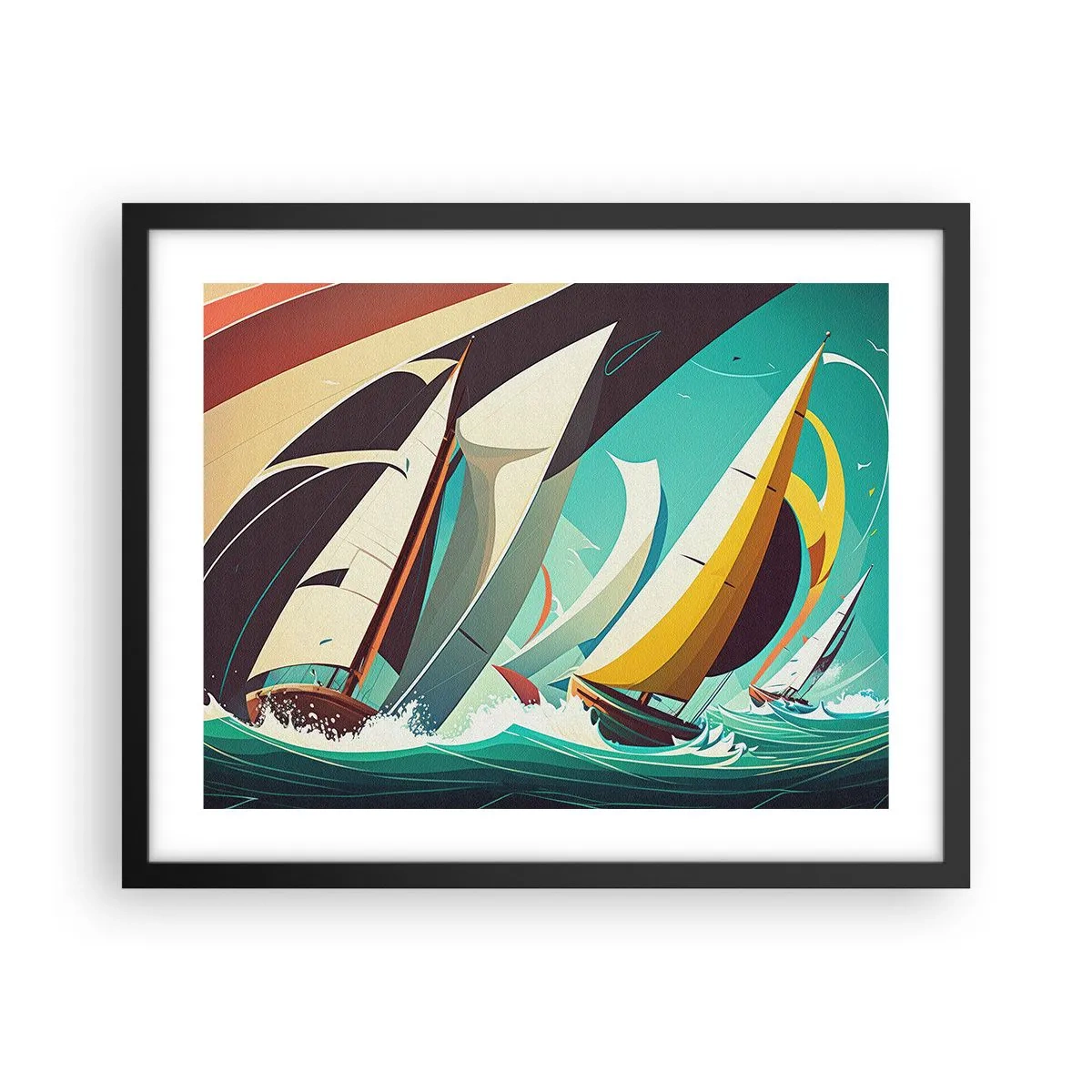 Plakat w czarnej ramie - Z żywiołami za pan brat - 50x40 cm