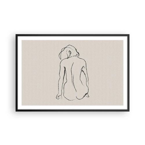 Plakat w czarnej ramie - Akt dziewczęcy - 91x61 cm