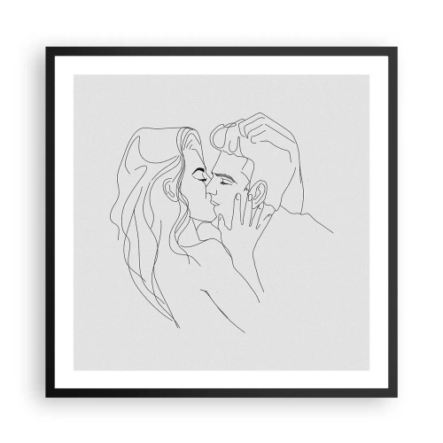 Plakat w czarnej ramie - Tą samą kreską - 60x60 cm