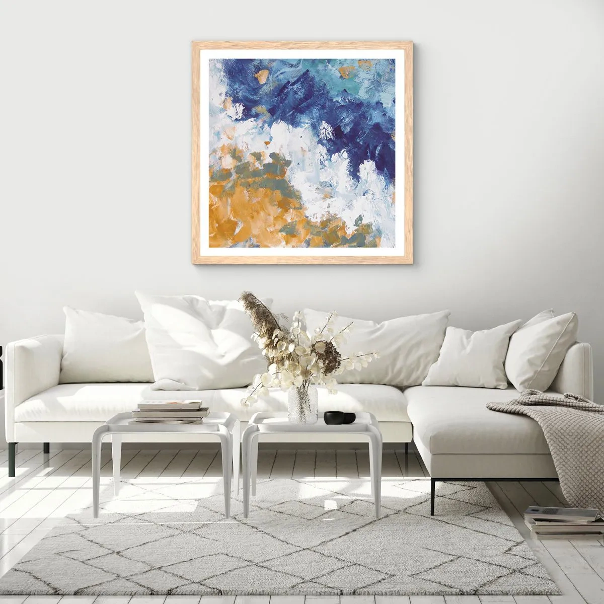 Plakat w ramie jasny dąb - Taniec żywiołów - 60x60 cm