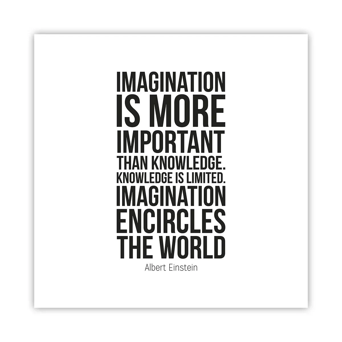 Plakat - Einstein o mocy wyobraźni - 50x50 cm