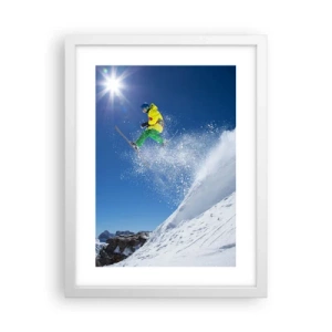 Plakat w białej ramie - Tańczący z górami - 30x40 cm