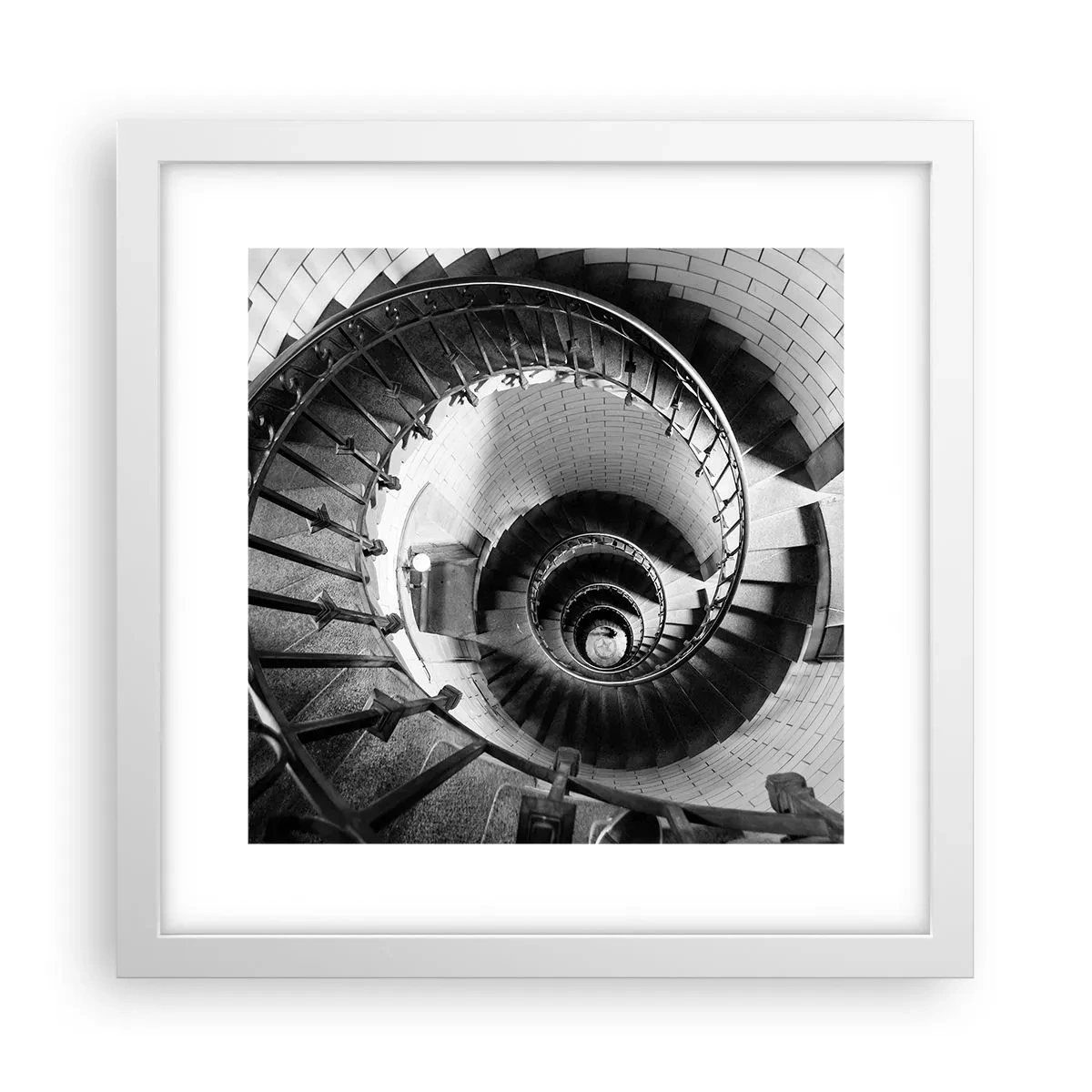 Plakat w białej ramie - Wyżej i wyżej - 30x30 cm