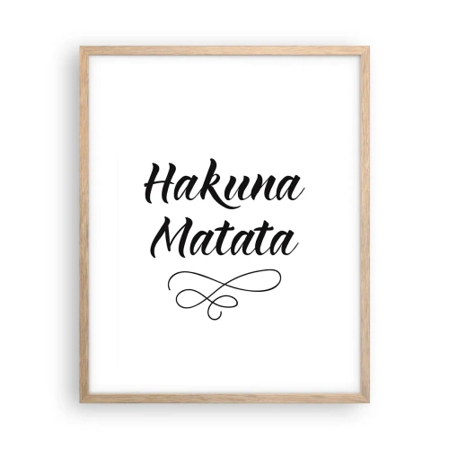 Plakat w ramie jasny dąb - Najlepsza rada - 40x50 cm