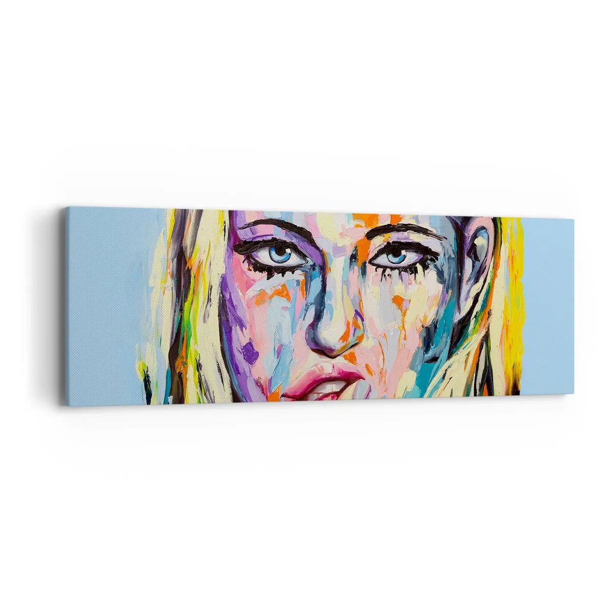 Obraz na płótnie - Spójrz jej prosto w oczy - 90x30 cm