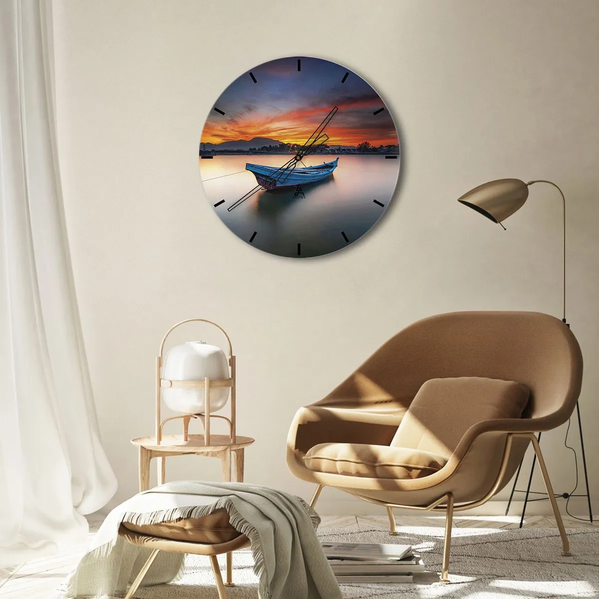 Zegar ścienny - Nadchodzi dobra noc - 30x30 cm