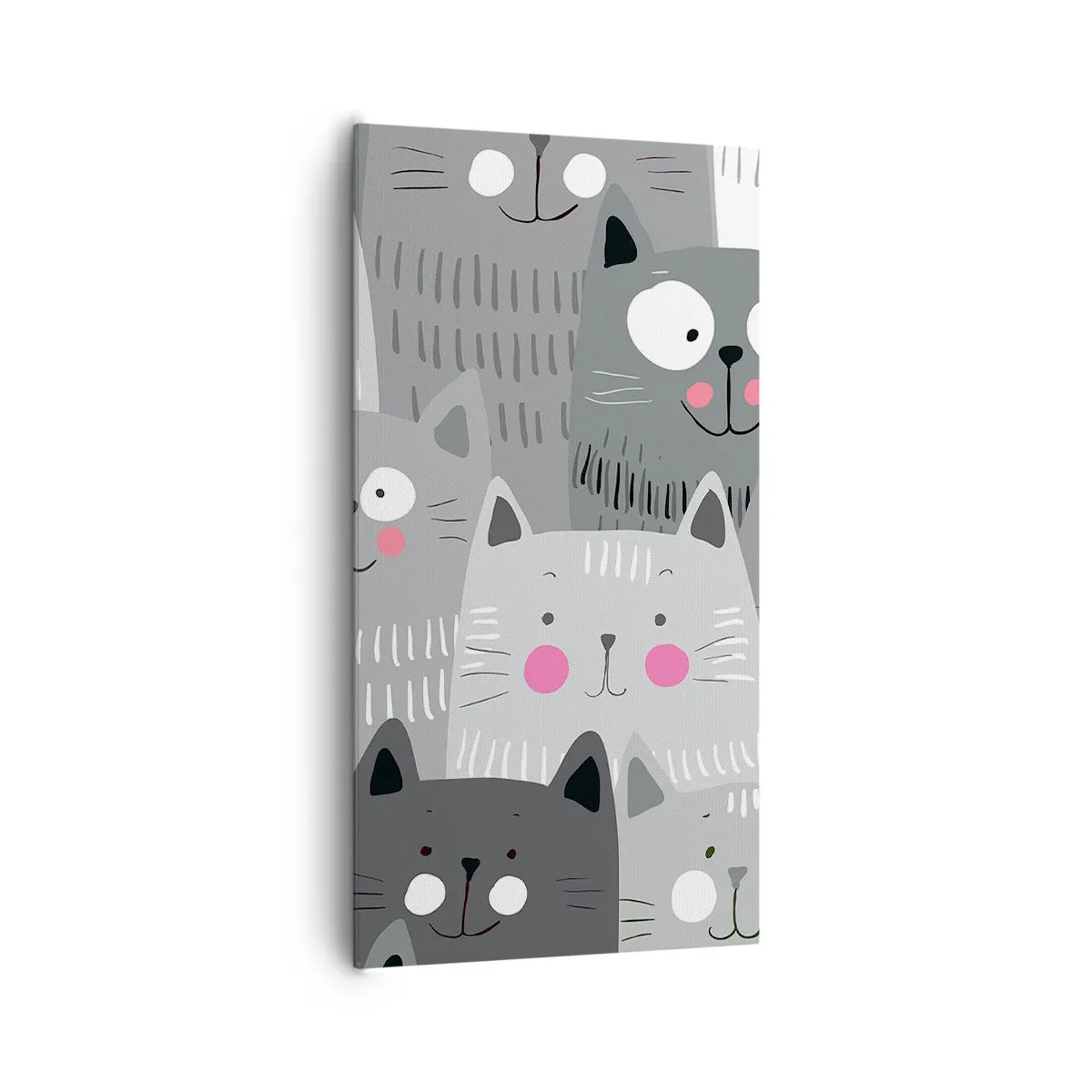 Obraz na płótnie - Koci świat - 65x120 cm