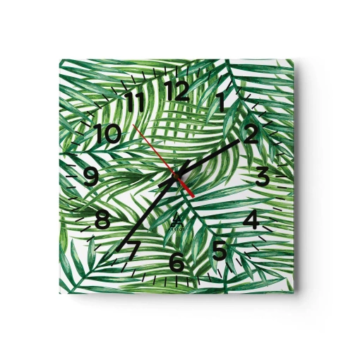 Zegar ścienny - Pod zielonym baldachimem - 40x40 cm