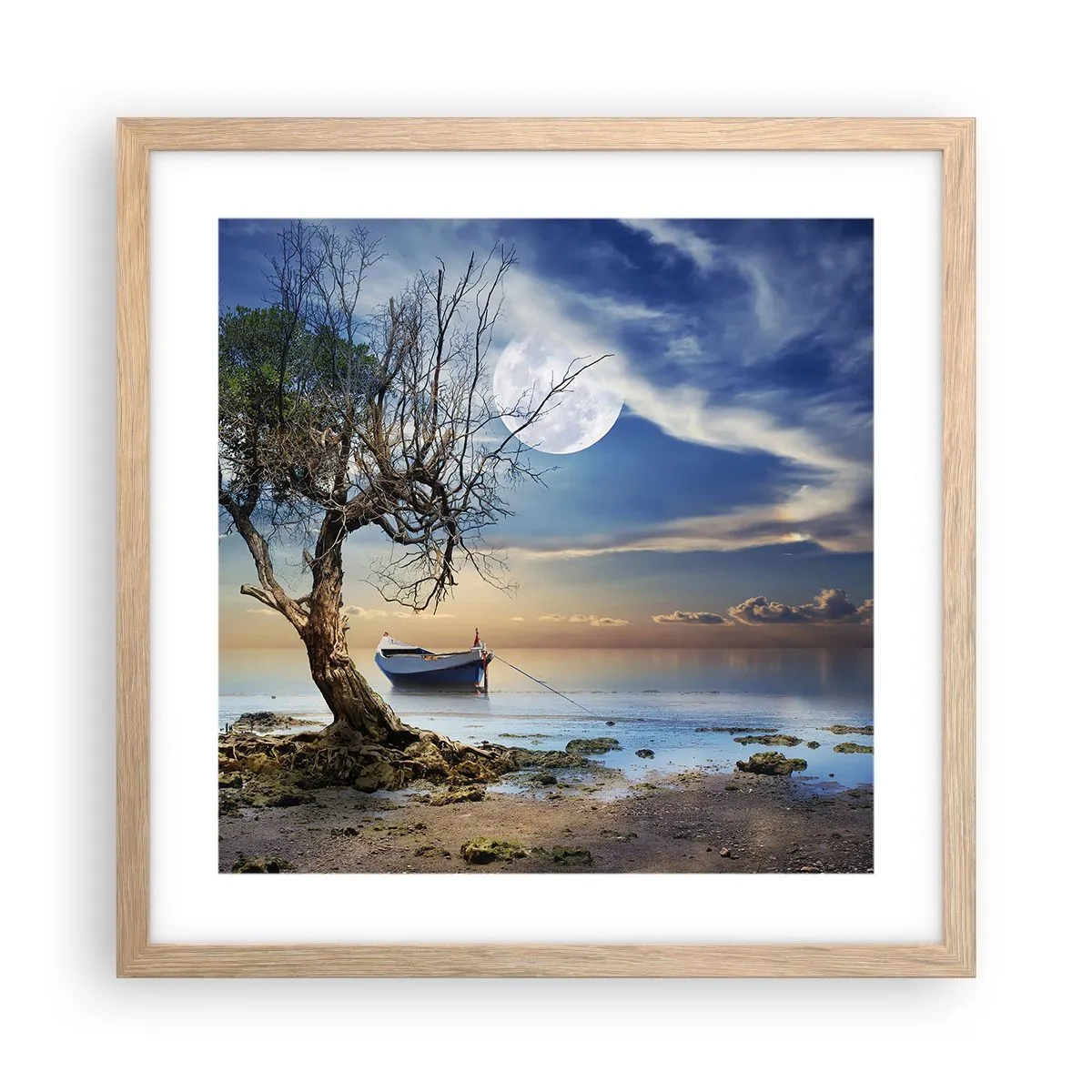 Plakat w ramie jasny dąb - To koniec czy początek? - 40x40 cm