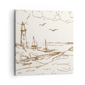 Obraz na płótnie - Zarys wspomnienia lata - 60x60 cm