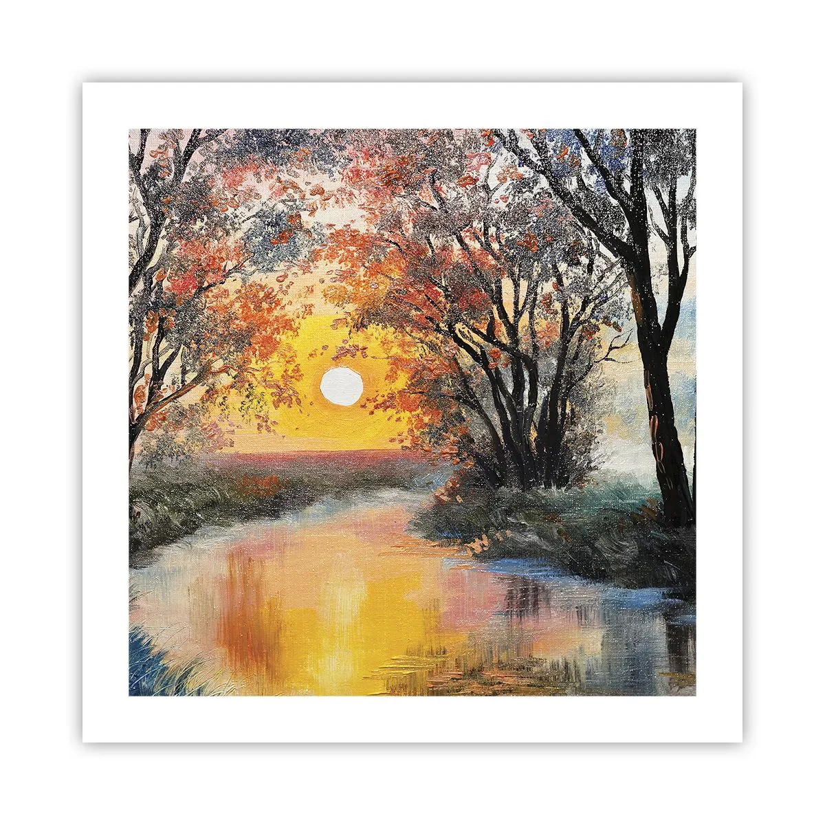Plakat - Jesienne klimaty - 50x50 cm